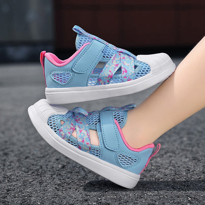 Summer Breathable Kids Sandals Boy and Girl Fashion Sneakers Lightweight Non Slip Walking Shoes Comfortable Sport Shoes