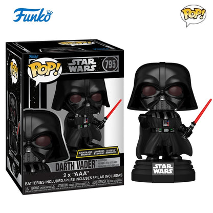 Star Wars Ahsoka with Lightsaber Darth Vader Figure Lights and Sounds FUNKO POP Collectible Limited Edition Figurine Toy Gift