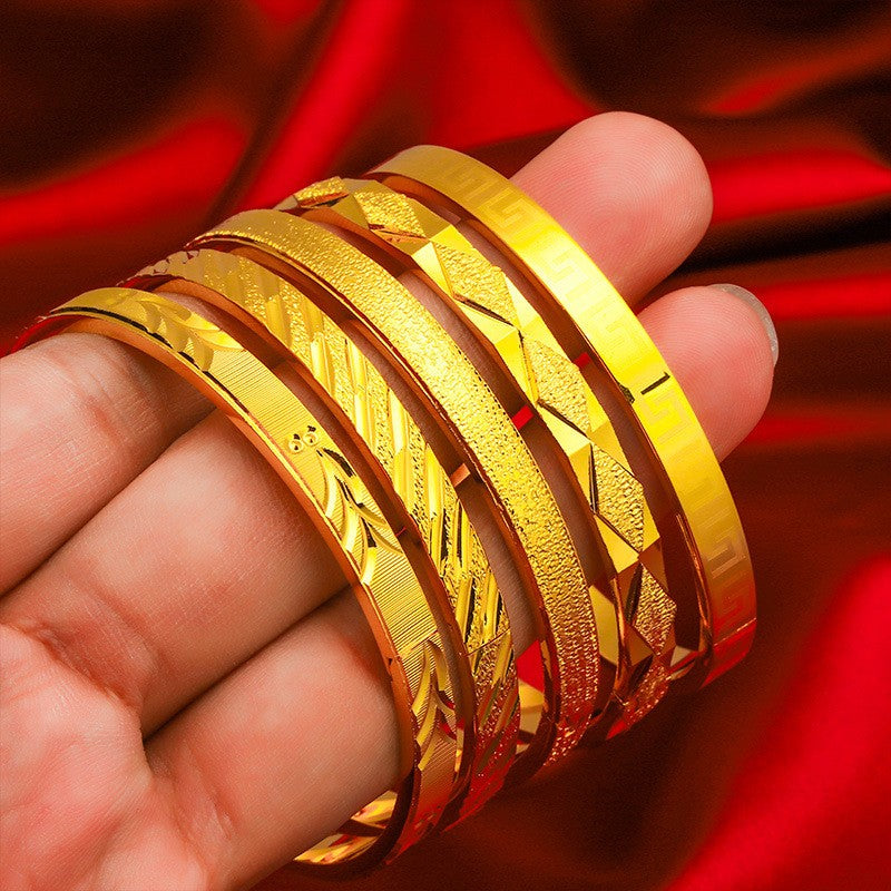 Pulseira estrela cheia de ouro 24K | Ouro puro AU999 no estilo chinês para exibir o charme antigo