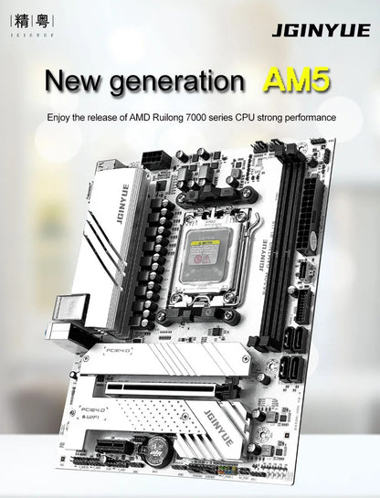 JGINYUE B650 Motherboard support AMD Ryzen 7600X/7700/7500F DDR5 PC desktop AM5 B650M GAMING PLUS AM5 B650