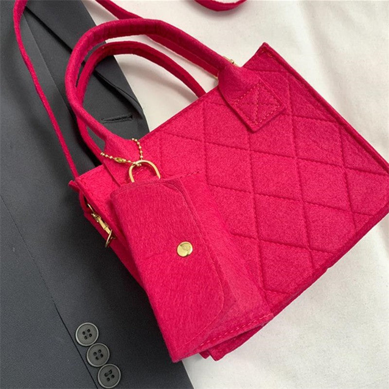 3pcs/set Embossed Women's Handbag Stylish Crossbody Bag, Clutch and Wallet, Solid Color Fabric Shoulder Bag for Women Daily Use