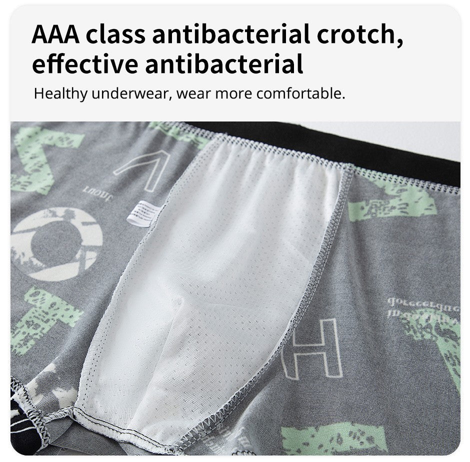 4/5/6/10 Piece Pack Men's Fashion Printed Pants with Various Combinations Plus Size Sports Comfortable Adolescent Boxer Pants