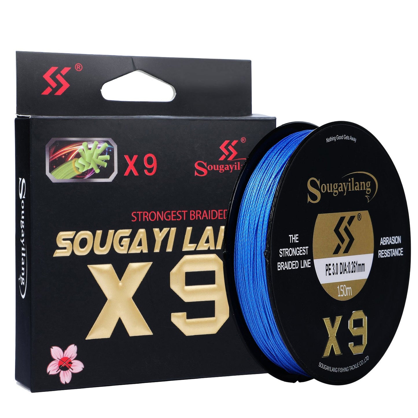 Sougayilang Linha PE de 9 Fios de Alta Qualidade X9 Linha de Afundamento 150M Baixa Memória Linhas de Pesca Trançadas 17-97LB Super Linha de Pesca Japonesa