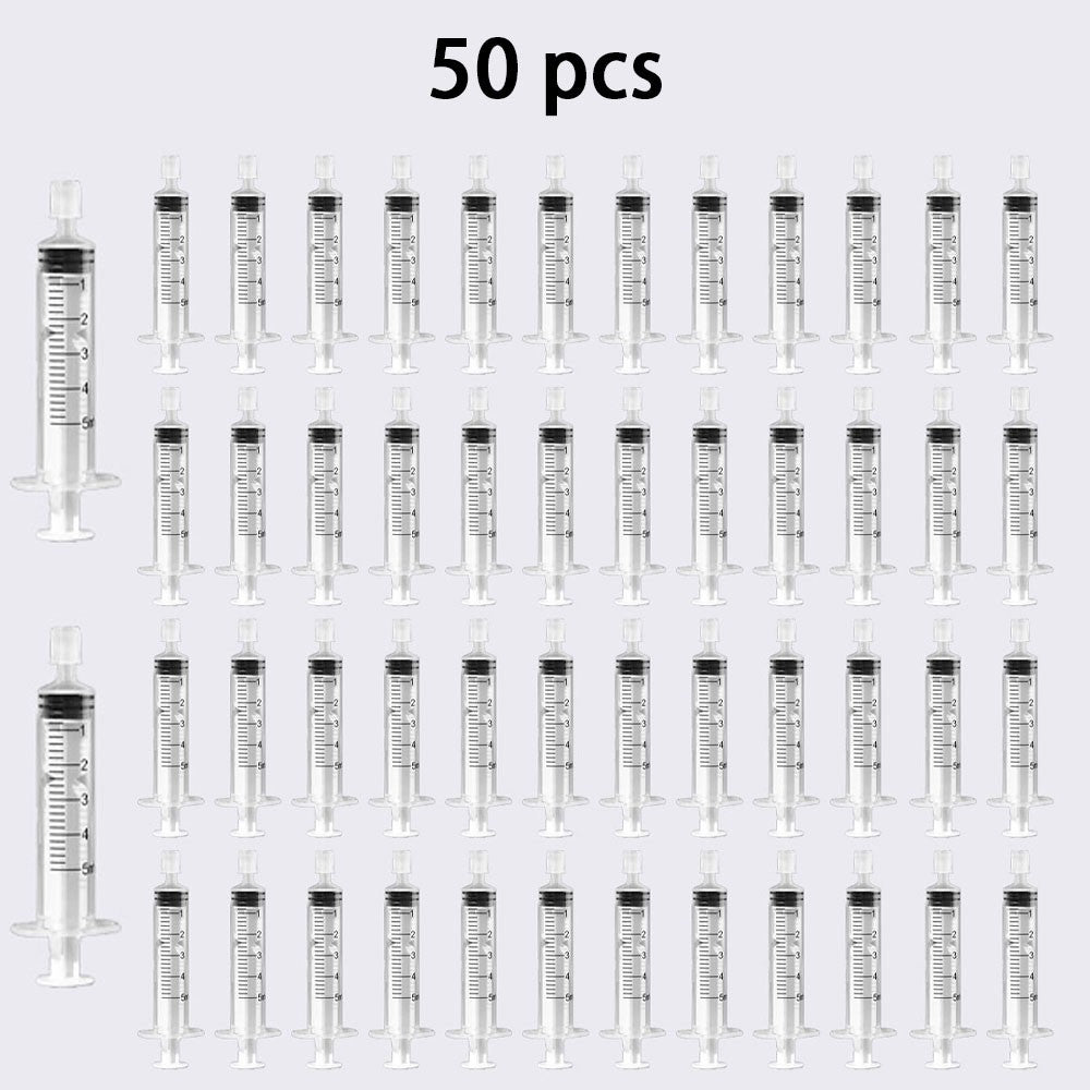 20/30/50 unidades de seringa plástica de perfume de 5ML para distribuição quantitativa de frascos recarregáveis, ferramenta de seringa de bomba cosmética