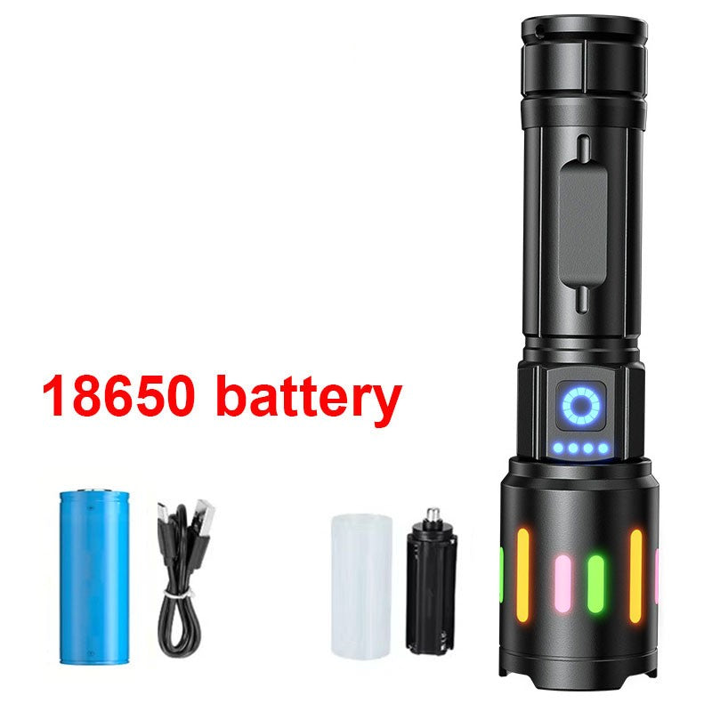 High Power Led Flashlights Long Shot Zoom Super Bright Flashlight Led USB Rechargeable Very Strong Torch Light For Camping