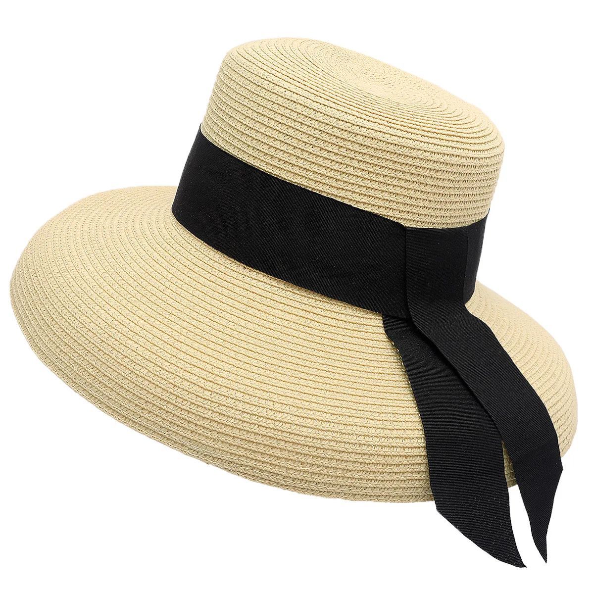 Summer Flat Bonnet, Big Eaves Fisherman Cap, Japanese Hepburn Style, Handmade Women Beach Holiday Fold Temperament Sun Hat