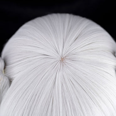 L-email wig Synthetic Hair Sousou no Frieren Frieren Cosplay Wig 90cm Sliver White Color Wig Double Ponytails Halloween Wigs