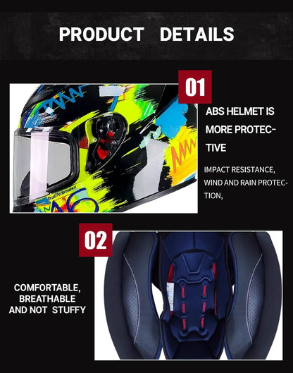 Capacete de Moto de Rosto Inteiro de Alta Qualidade Masculino Feminino Capacete de Corrida de Moto DOT capacete casqueiro casque