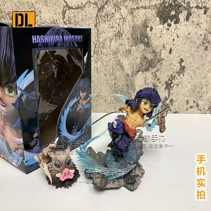 Demon Slayer Hashibira Inosuke G5 Anime Figura Robô Colecionável Boneco de Ação Presente