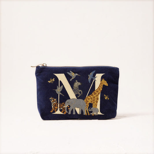 Cute Animal Letter Print Velvet Clutch Makeup Bag - Fashionable And Stylish Cosmetic Pouch for Women