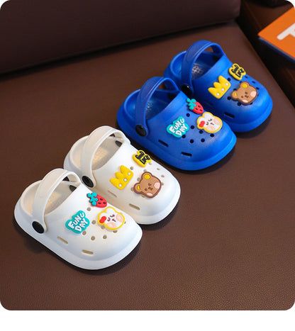 Children's Slippers Summer Boys and Girls Cartoon Cute Anti-Slip Open-Toe Clogs Infant Toddler and Big Kids Sandals