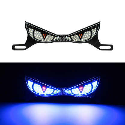 1 Par Luz de Placa de Moto Lanterna Traseira Modificada Lâmpada de Atmosfera Decorativa LED Olho de Diabo Strobo Luzes Únicas 12V Universal