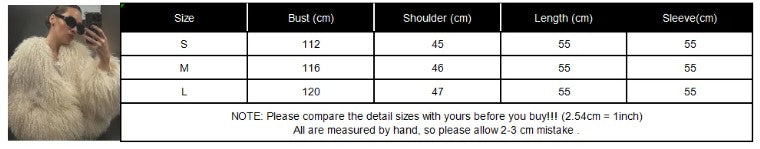 Solid Fashion Fake Fur Coat Women Chic Fluffy Warm Long Sleeve Loose Short Jacket Luxury 2025 Winter Lady Daily Street Outerwear