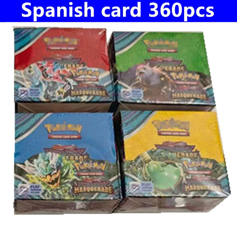 360 Cartas Pokémon em Inglês, Espanhol, Francês - Evoluções Prismáticas, Faíscas Efervescentes, Escarlate e Violeta 151, Booster Pokémon, Cartas de Batalha
