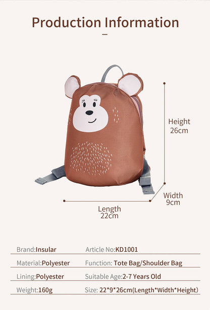 Novas mochilas infantis anti-perda com desenhos de animais fofos, mochilas escolares para meninos e meninas da pré-escola, mini bolsas escolares