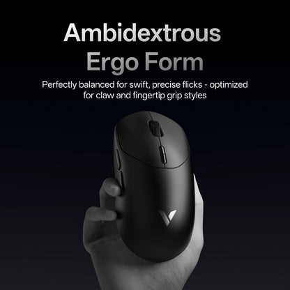 Mouse Gamer Sem Fio Rapoo VT2 MAX E-sports com Sensor Óptico de Taxa de Sondagem de 8K, Design Ergonômico, Leve (53g) para PC e Laptop