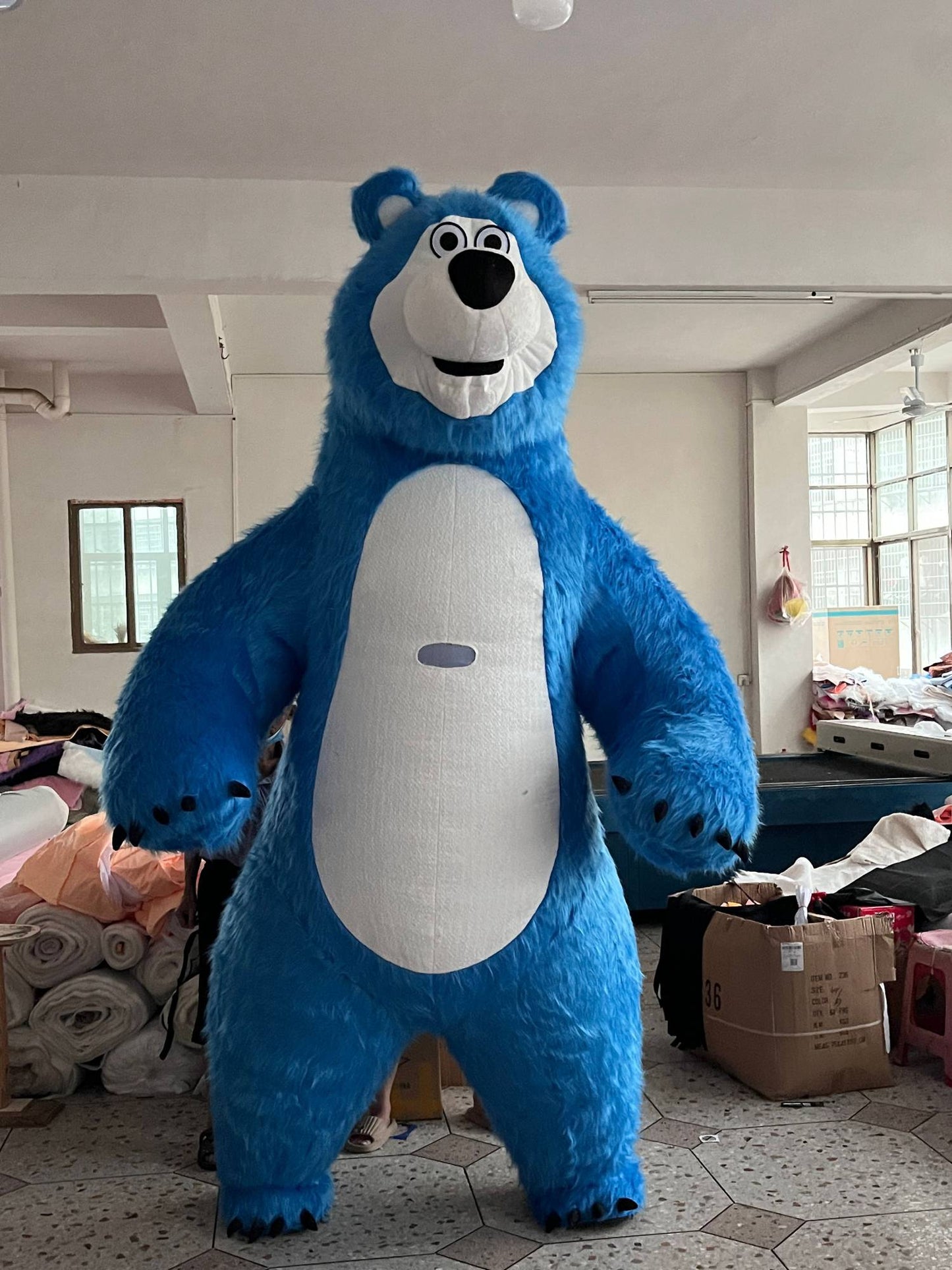 Inflatable Masha Bear Mascot Costume, A Walking Cartoon Doll Costume Suitable For Role-Playing, Applicable To Commercial Promoti