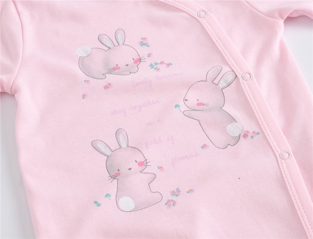 3 Pcs/lot 100% Cotton Baby Girls Clothes Set 0-12M Long Sleeve Newborn Boy Rompers Spring Autumn Carton Print Jumpsuit