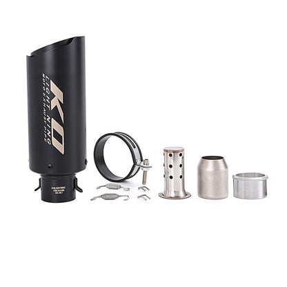 Universal 61 mm Exhaust Tail Pipe Motorcycle Stainless Steel Muffler Tips Blue Black Escape with Removable DB Killer