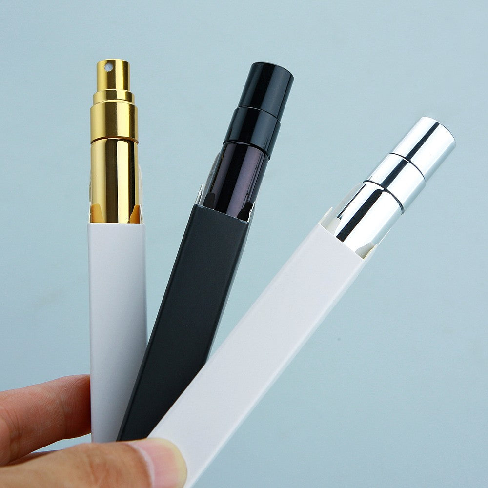 50pcs/Lot Perfume Bottle With Box Electroplated Spray Bottles Atomizer Parfum With Square Package Box Print LOGO Pay Extra