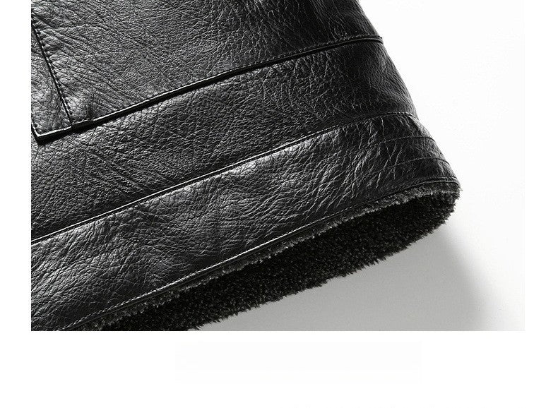 2025 veluokldly Leather Jacket Man Winter Motocross Windproof Warm PU Leather Coat chaqueta Male Trendy Motorcycle Fleece Coats