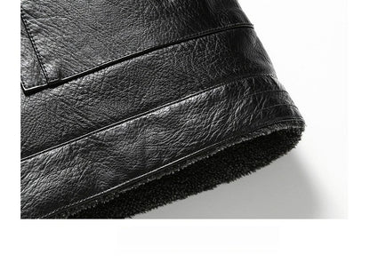 2025 veluokldly Leather Jacket Man Winter Motocross Windproof Warm PU Leather Coat chaqueta Male Trendy Motorcycle Fleece Coats