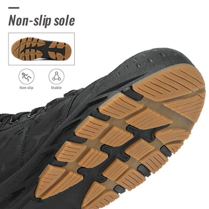 Botas de Neve Masculinas de Inverno Super Quentes Botas de Caminhada Masculinas Impermeáveis Botas Masculinas de Exterior Tênis Antiderrapantes de Borracha Botas Masculinas de Trabalho de Cano Curto