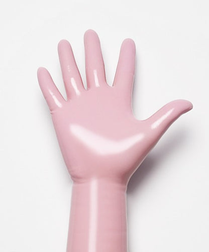 Women Men Natural Latex RED Gloves Rubber Short Gloves Cosplay Costumes Accessory