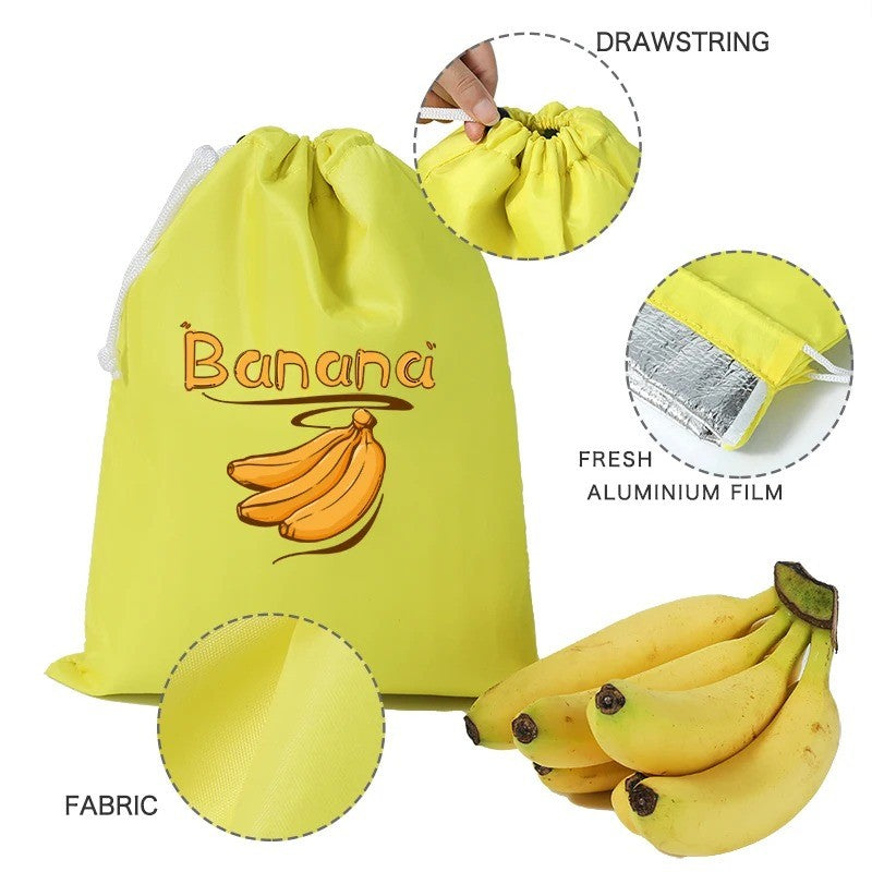 Fruits Preservation Storage Bags Reusable Drawstring Fresh Keeping Bundle Pocket For Banana Vegetables Lettuce Organizer