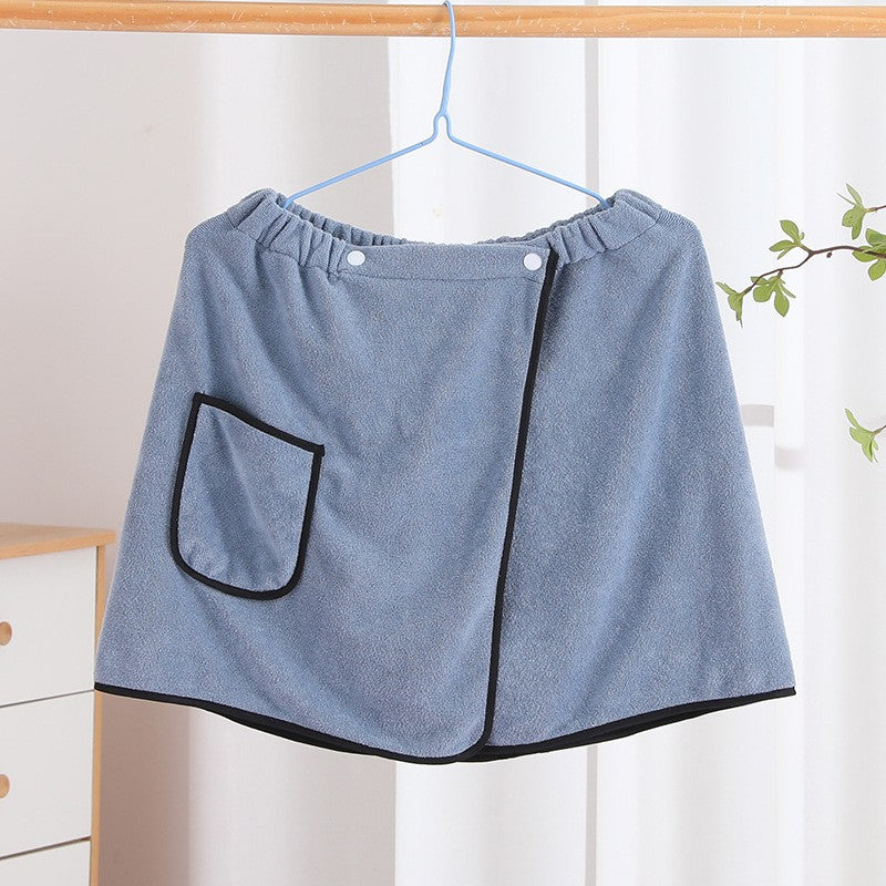 Men's Bath Skirt Hotel Household Simple Fine Fiber Adjustable Bath Towel Size Is Suitable For Men Weighing Less Than 90 KG Wear