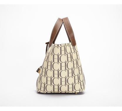 Luxury Brand 2024 Fashion Women's Handbag PVC Jacquard Texture Women's Shoulder Bag Large Capacity Commuter Travel Crossbody Bag