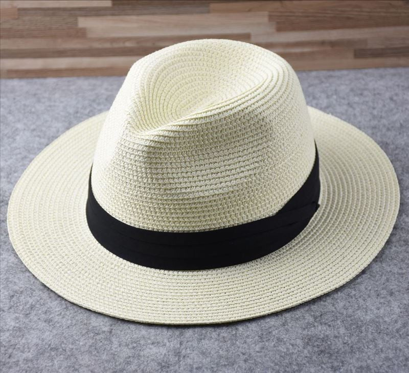 Extra Large Panama Straw Hat Summer Wide Brim UV Protection Adjustable Beach Sun Hat for Women Men Travel