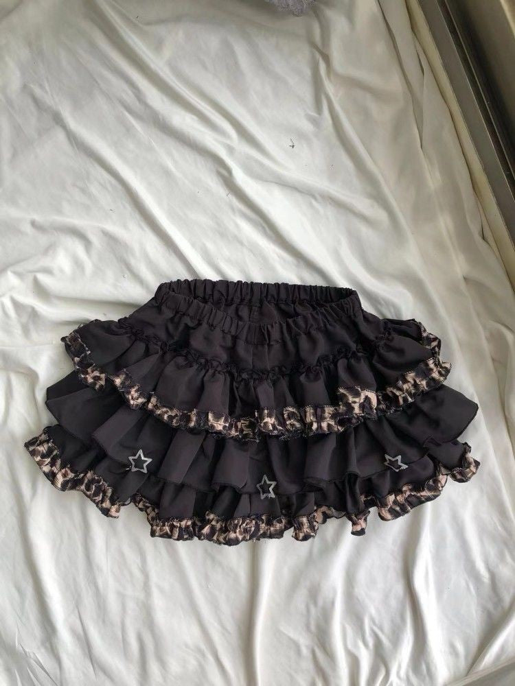 Punk Skirt Cross Woman Clothing Short Dress Goth 90s Y2K Kawaii Vintage Japan Harajuku Ball Gown Grunge Fashion Summer Hot Girl