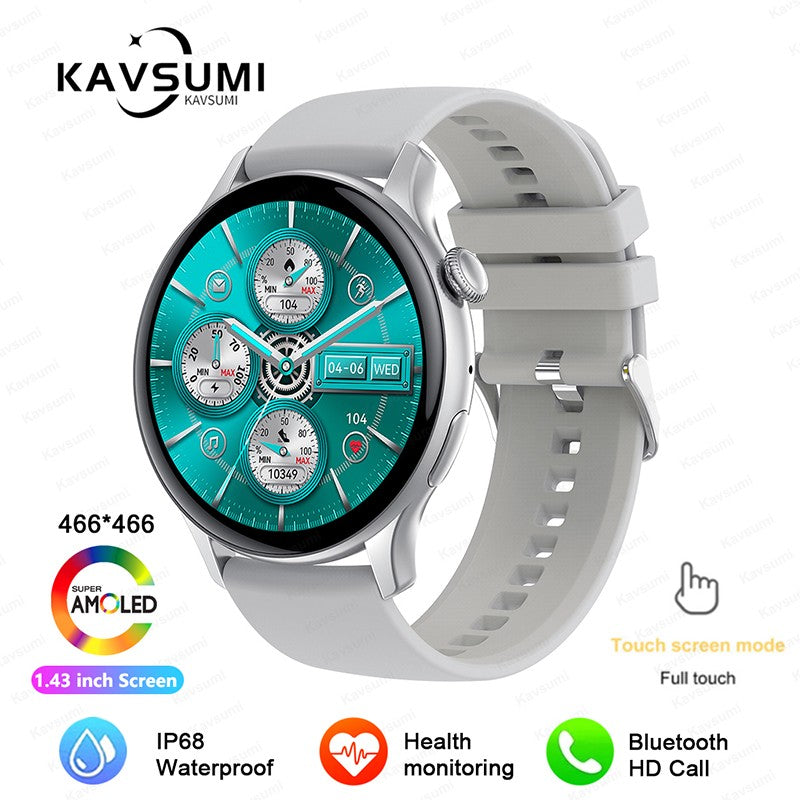 Smartwatch Feminino 2025 NFC Amoled HD GPS Monitor Cardíaco Bluetooth Ligações à Prova D'Água Para Mulheres Presente