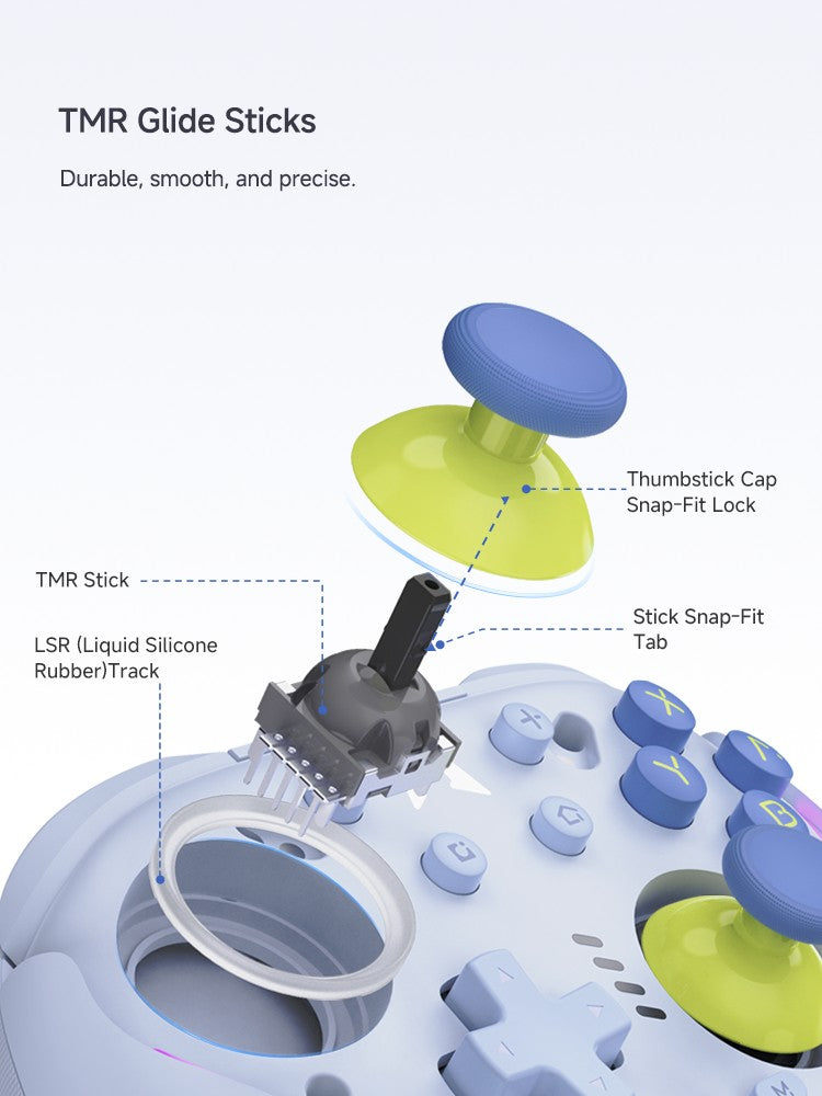 MOBAPAD Chitu 2 HD Pro Controller Silent Edition for Switch 2/1, TMR Glide Joysticks, HD Rumble, NFC,Silicone Button,6 Axis Gyro