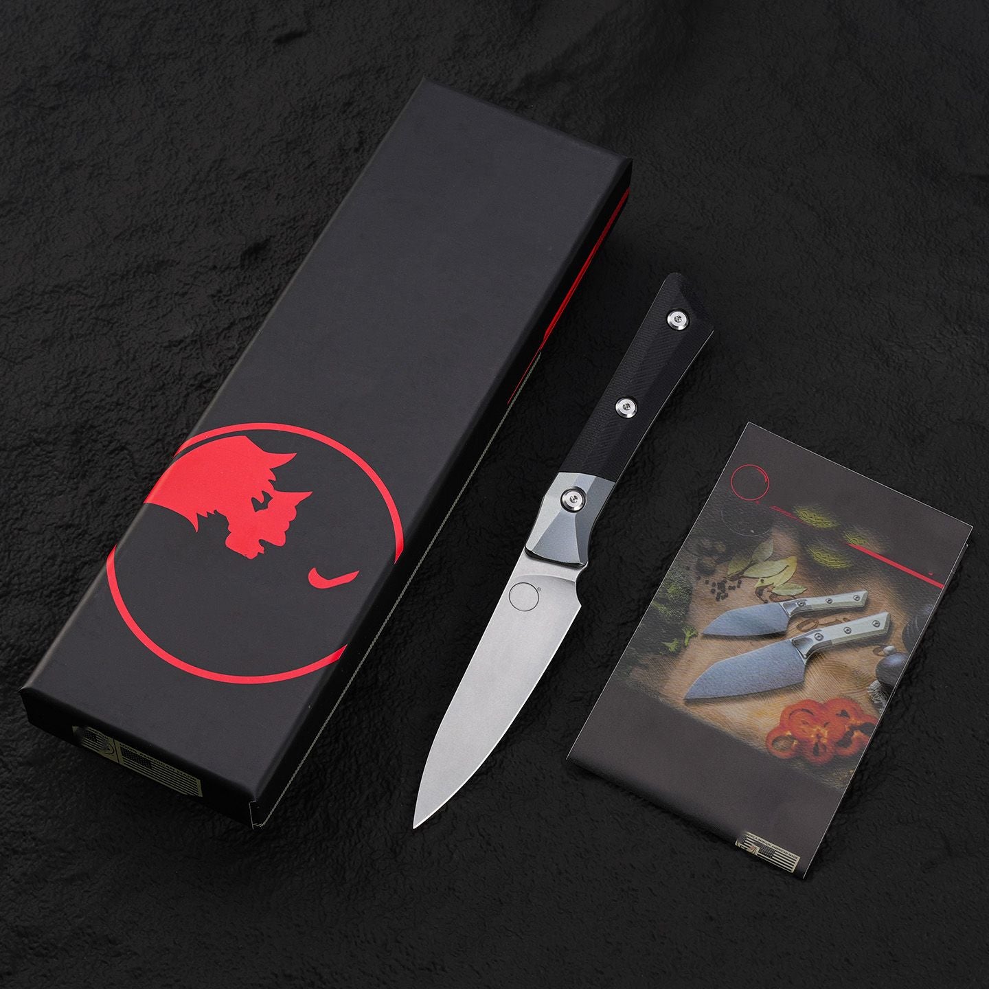 New MICRO TECH kitchen knife, outdoor camping tool knife, fixed blade, fruit knife, straight knife, Christmas gift