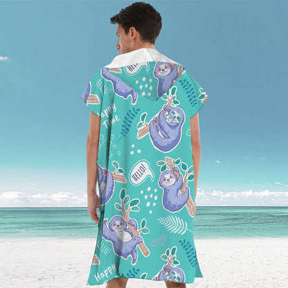 Beach bathrobe Cape surf poncho adult men hooded  Quick drying bath towel for outdoor sandbeach from China
