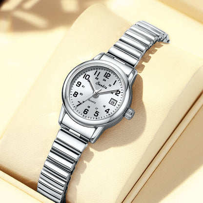 LIGE Sunkta Fashion Luxury Woman Watch Elegant Classic Simple Waterproof Calendar Stainless Belt Women's Wristwatch  Ladies Gift