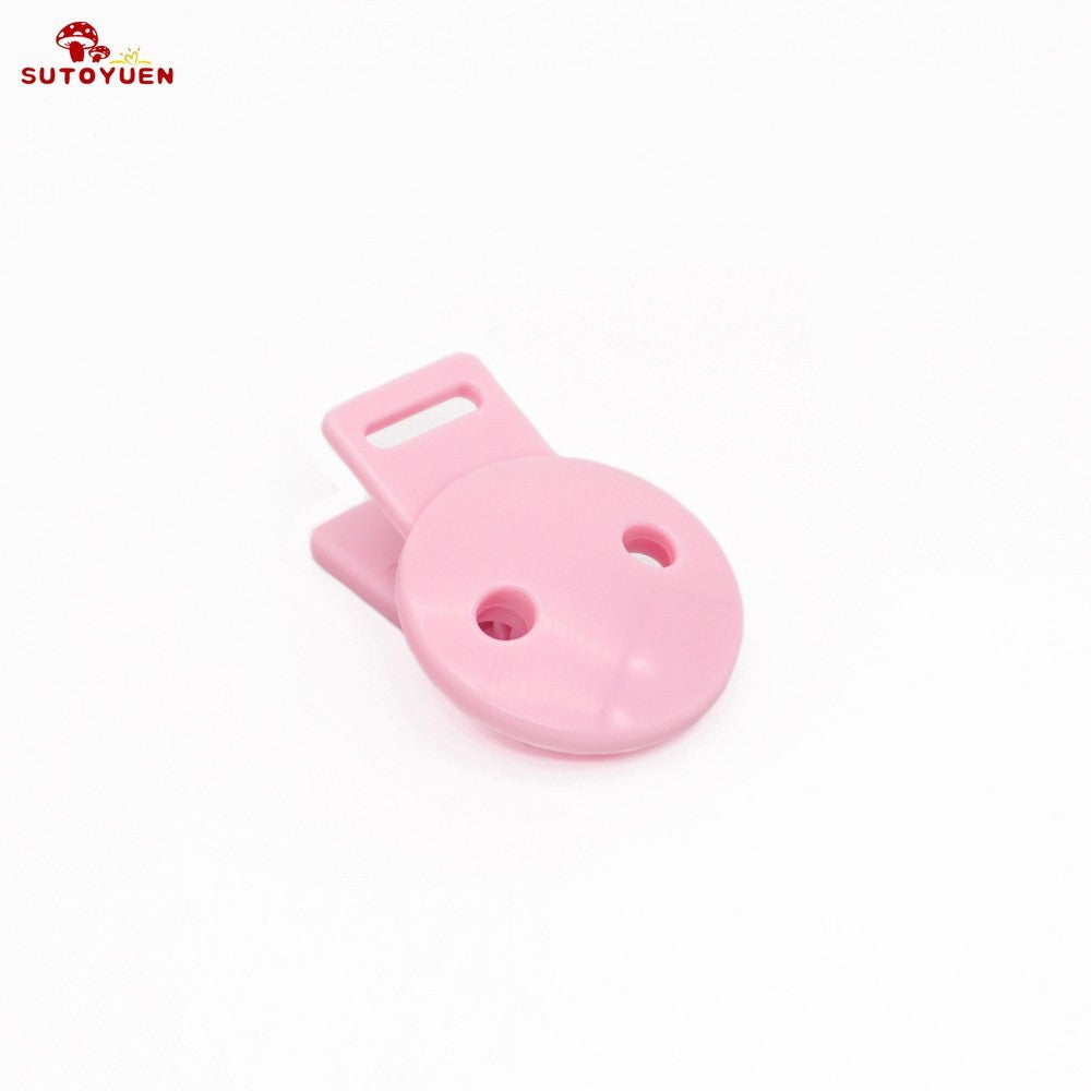 Sutoyuen 20pcs Round Head Pacifier Clip Soother Holder For DIY Beads Baby Dummy Chain Plastic Pacifier Clips Baby Accessories