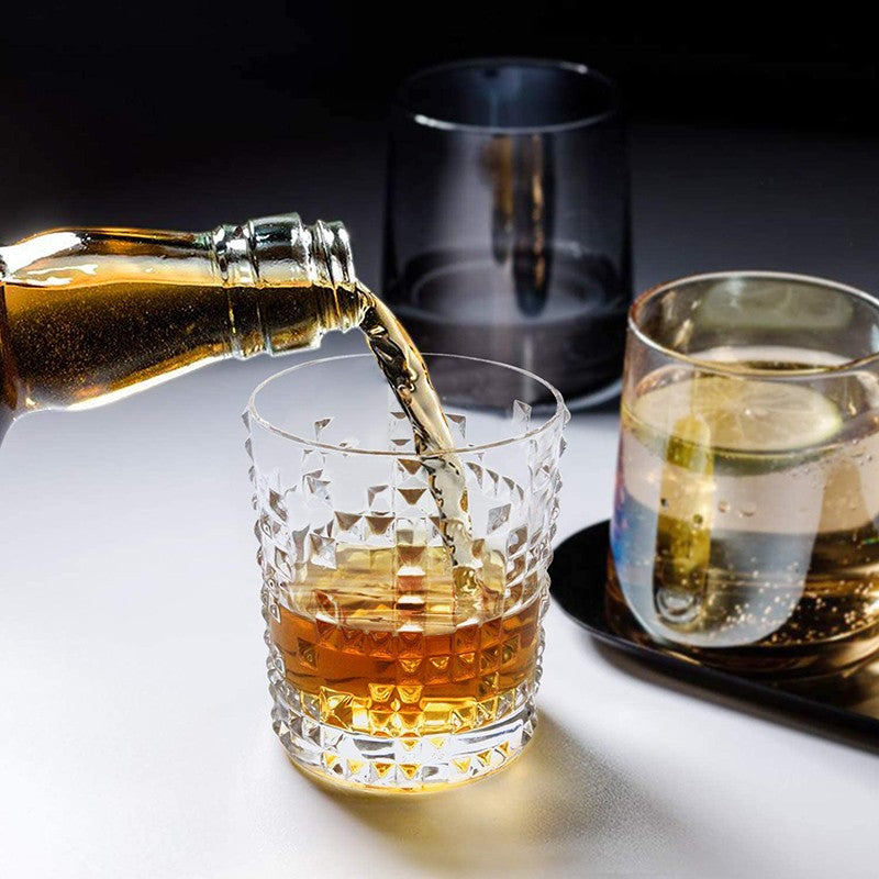 1 Copo de Uísque, Copos Tumbler para Whisky On the Rocks, Vidraria para Coquetéis, Scotch, Bourbon, Gin, Vodca, Conhaque