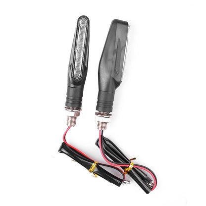 2PCS Sinais de Direção LED para Motocicleta Luz 12 SMD Pisca Traseiro Fluxo de Água Pisca-Pisca IP68 Flexível Luzes Piscantes para Motocicleta