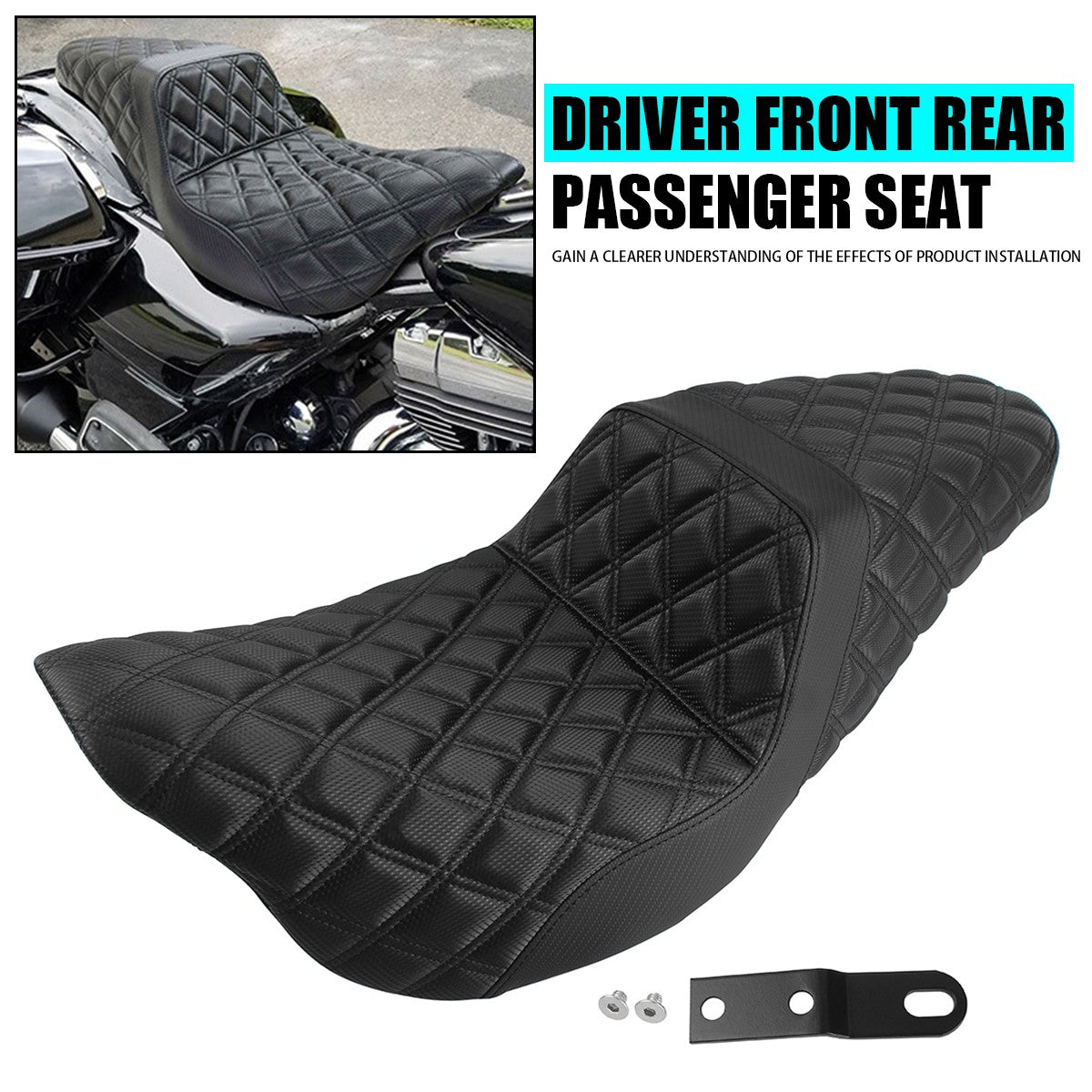 Banco do Motorista e Passageiro para Motocicleta Harley Touring Electra Road Street Glide Road King Ultra Classic Tri Glide 2009-2024