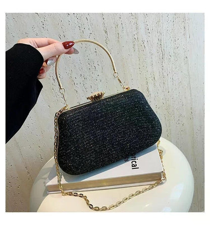 Luxury High Design Women Evening Bag Brand Party Banquet Glitter Bag for Ladies Wedding Clutch Handbag Shoulder Bag Chain Bolsas