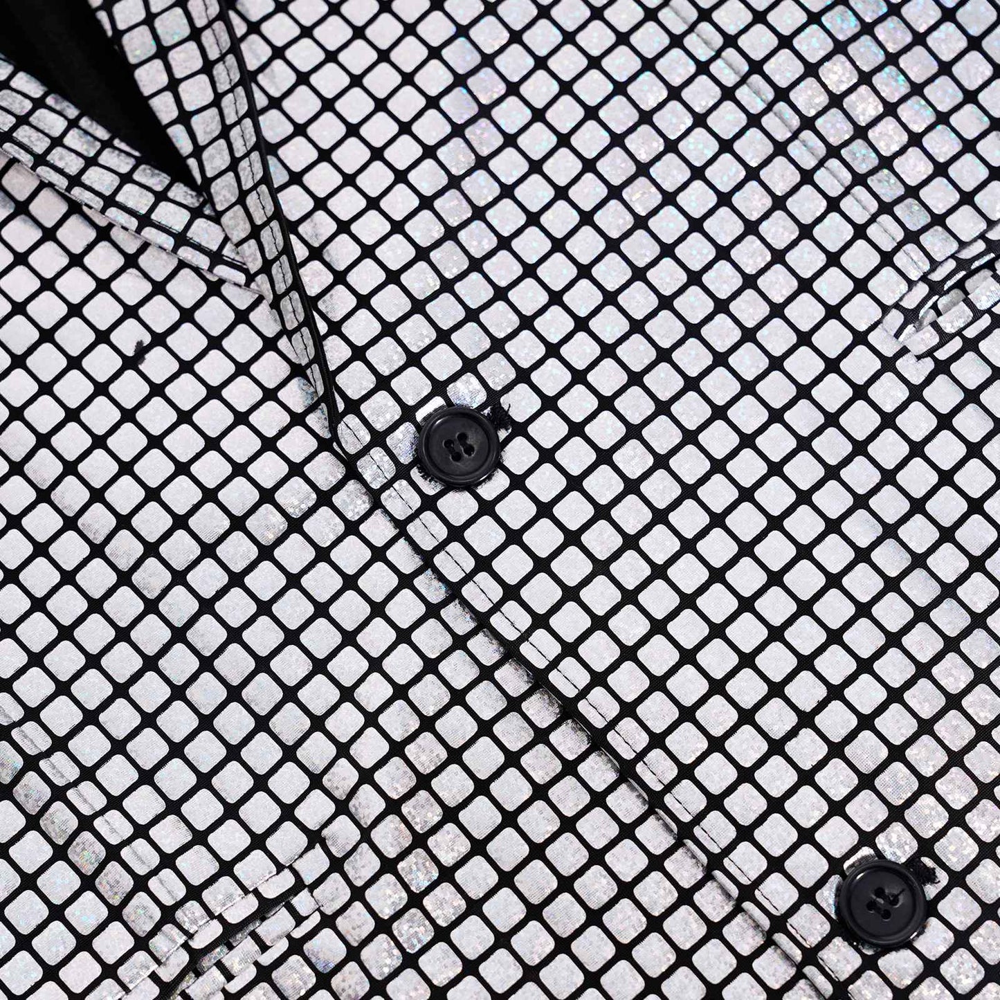 Men's New Cool Performance Set, Sequin Gold Stamping Business Casual Two-piece, One-row Two-button Slim-fit Blazer + Trousers