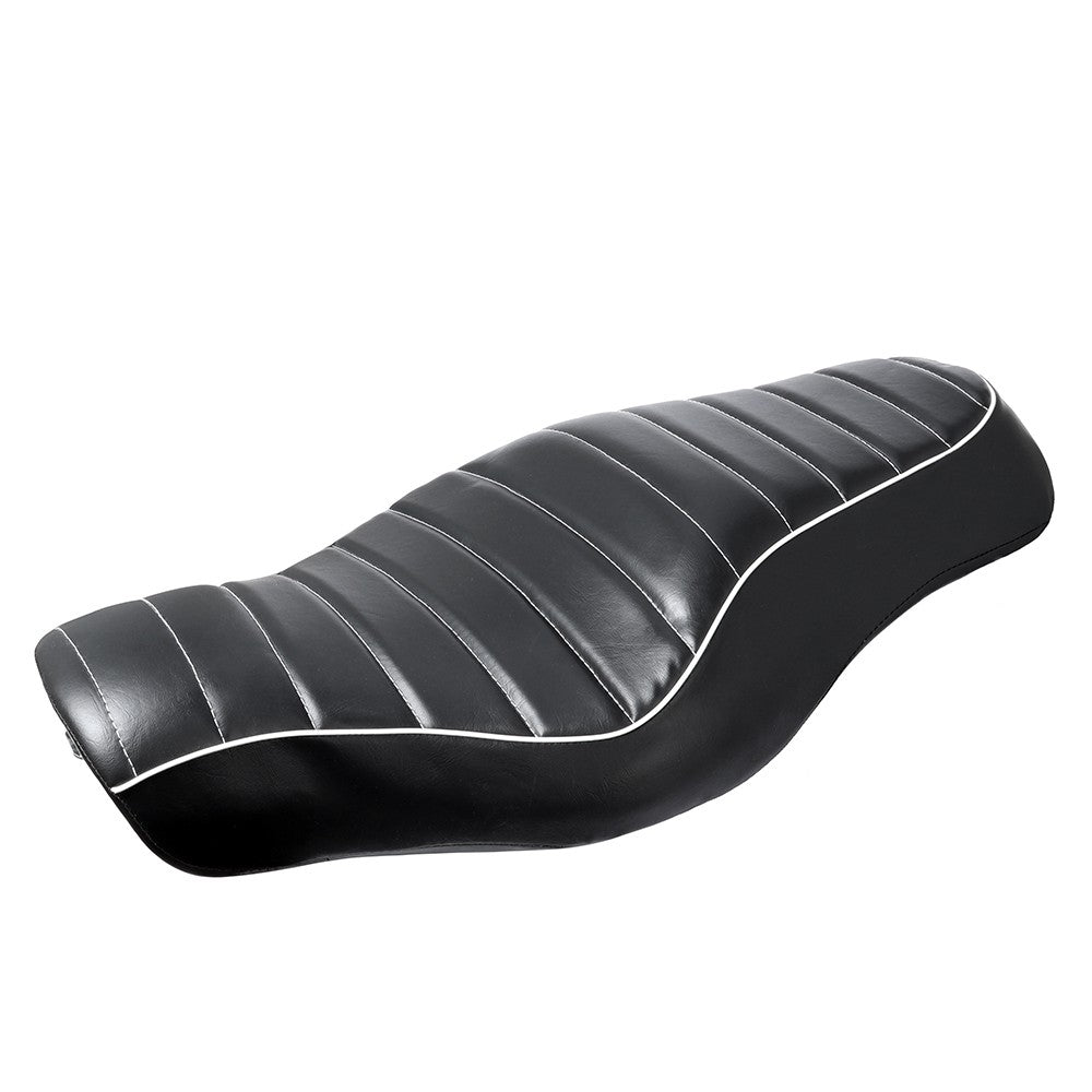 Assento Duplo de Couro PU Preto para Piloto e Passageiro Traseiro de Motocicleta para Harley Sportster XL 883 1200 48 2010-2016