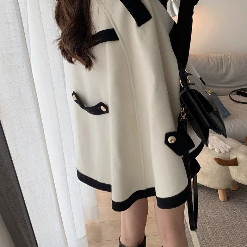 Wool Coats Women Fashion Temperament Cloak Coat Female Oversized Outwear 2025 Ropa Mujer Solid Color Korean Sweet Jackets Tops