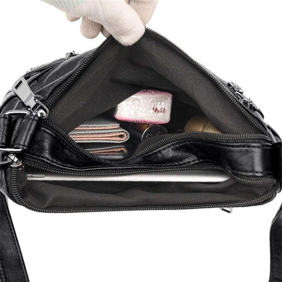 High Quality Soft Leather Luxury Purses and Handbags Women's Bag Designer Multi-pocket Crossbody Shoulder Bag for Women 2024 Sac