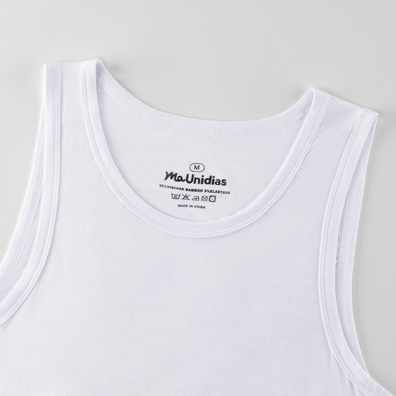 3Pcs/Pack Solid Color Men's Tank Top Sleeveless Undershirts Men Vest Gym T-Shirt High Quality Bamboo Fiber Man Singlets Sports