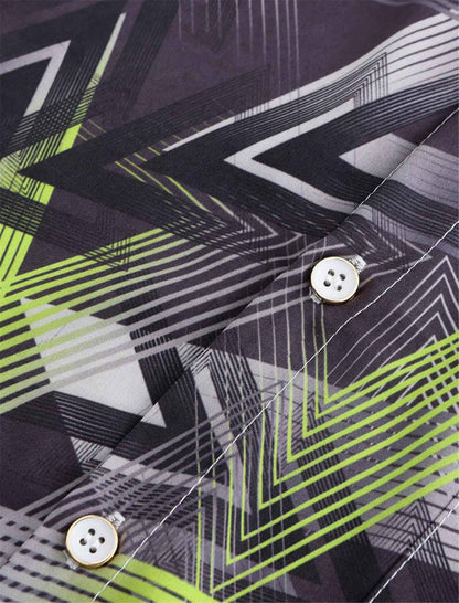 KYKU Hawaiian Shirt for Men Short Sleeve Button Down Summer Clothing Vacation Beach Shirts Stripe with Pockets