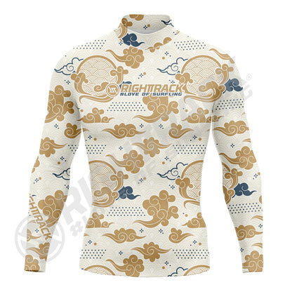 New Men's Surfing Shirt Spray Camo Lycra Rashguard RIGHTTRACK Surf Sportswear Beach UV Swimwear UPF50+ Clothes